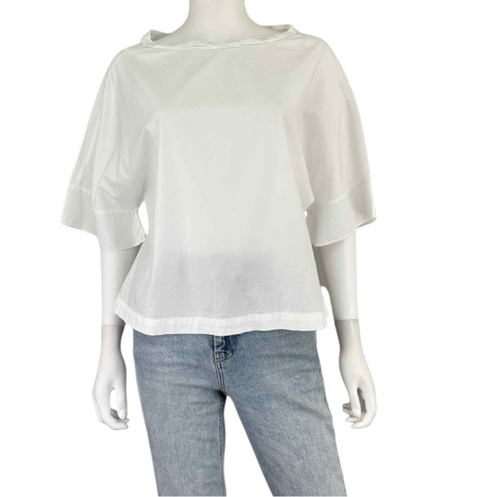 HARSHMAN White Boxy Blouse Size XS A0031